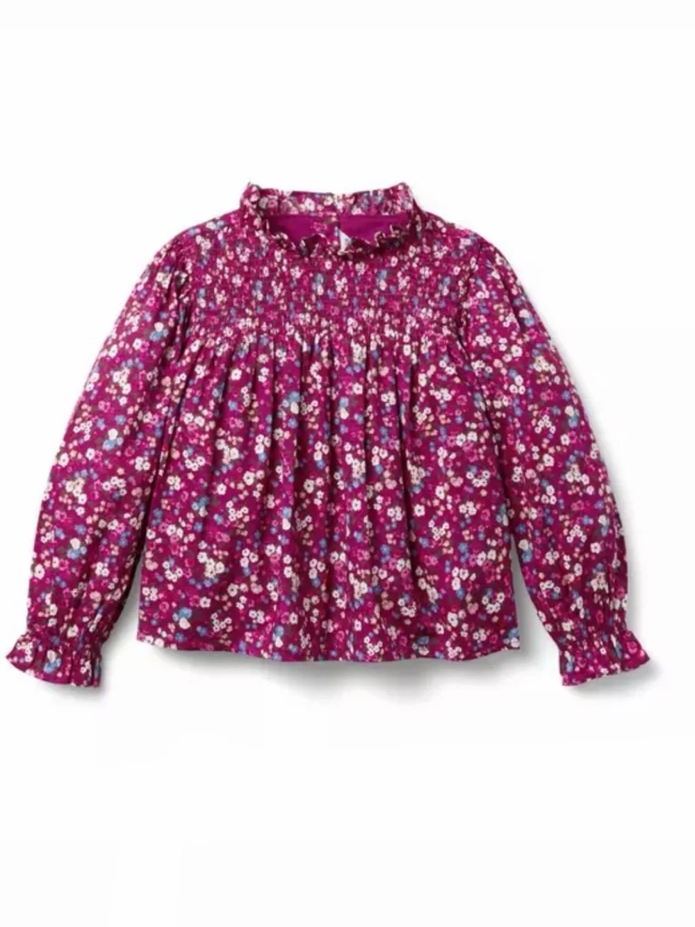 Janie and Jack Girls👧🏻 Berry Ditsy Floral💐Smocked Blouse👚Sz 12